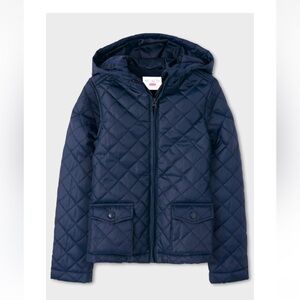 The children’s place girls quilted jacket navy blue size 3T